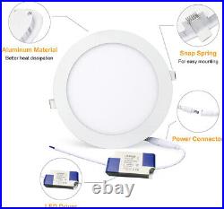 10/50/100PCS 18W Recessed Led Panel Light Ceiling Downlight Lamp Natural White
