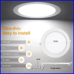 10/50/100PCS 18W Recessed Led Panel Light Ceiling Downlight Lamp Natural White