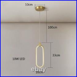 2X LED Pendant Light Home Gold Lamp Shop Chandelier Lighting Room Ceiling Lights