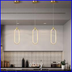 2X LED Pendant Light Home Gold Lamp Shop Chandelier Lighting Room Ceiling Lights