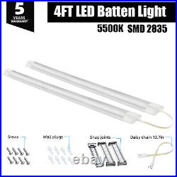 4FT Linkable LED Shop Light 44 Watt Garage Workbench Ceiling Lamp 5500K Daylight