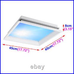 72W LED Clear Sky Light Panel Sunshine Ceiling Light Dimmable Roof Window Lamp