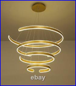 Aluminum Office Ceiling Lamp Chandelier Remote Dimmable LED Pendant Lighting #13