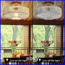 Boho Pendant Chandelier Handmade Woven Rattan Ceiling Light Retro Lamp Fixtures