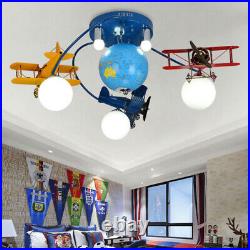 Cartoon Airplane LED Ceiling Light Fixture Modern Chandelier Lamp for Kids Room