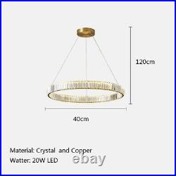 Crystal Pendant Light Kitchen Lamp Copper Ceiling Light Shop Chandelier Lighting