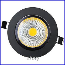 Dimmable LED Downlight COB Spotlight Recessed Ceiling Light Lamp 7With9With15W Black