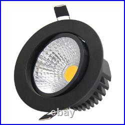 Dimmable LED Downlight COB Spotlight Recessed Ceiling Light Lamp 7With9With15W Black