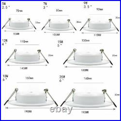 Dimmable LED Downlight Recessed Ceiling Light Lamp Round 5With7With9With12With25W White