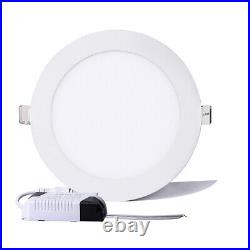 Dimmable Recessed Led Panel Light Ceiling Downlight Lamp 6/9/18/30W Round Square