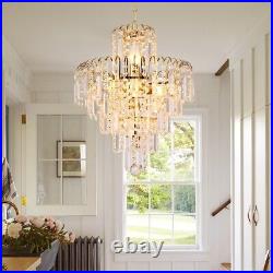 Elegant Pendant Lighting Crystal Chandelier Ceiling Light Lamp Fixture Dia-15.7