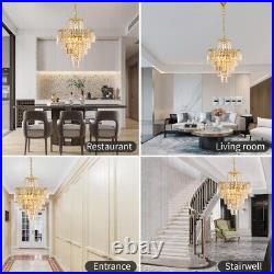 Elegant Pendant Lighting Crystal Chandelier Ceiling Light Lamp Fixture Dia-15.7