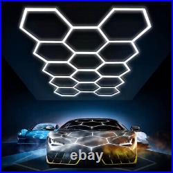 Garage Light Hexagon Lights lamp 110V Led Tube Honeycomb Ceiling Lighting 14PCs