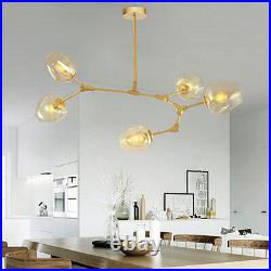 Glass Pendant Light Kitchen Lamp Bar Chandelier Lighting Room Gold Ceiling Light