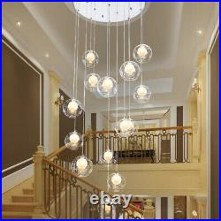 Glass Pendant Light Kitchen Lamp Bar LED Ceiling Light Stair Chandelier Lighting