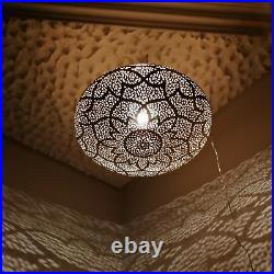 Handmade Moroccan Pendant Light Moroccan Brass Ceiling Lamp, Chandelier Light