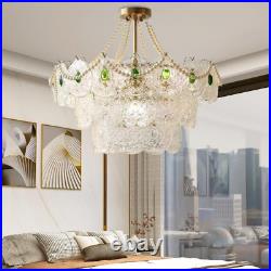 Home Elegant 5 Types Crystal Lamp Ceiling Light Pendant Chandelier Fixture