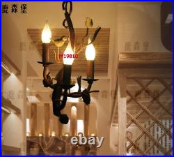 Industrial Resin Branch Chandelier Bird Candle LED Pendant Ceiling Light Lamp