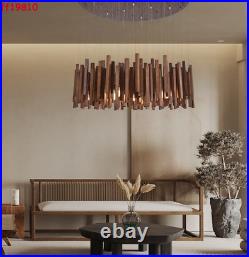 Japanese Wooden LED Chandeliers Ceiling Pendant Lamp Light Hanging Light Fixture