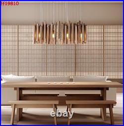 Japanese Wooden LED Chandeliers Ceiling Pendant Lamp Light Hanging Light Fixture
