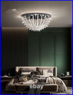 LED Bedroom ceiling lamp living room round crystal light luxury lamp Lighting