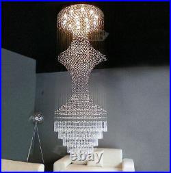 LED Crystal Ceiling Lamp Villas Stair Chandelier Light Fixtures Pendant Lighting