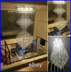 LED Crystal Ceiling Lamp Villas Stair Chandelier Light Fixtures Pendant Lighting