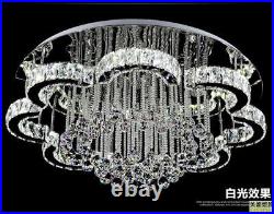 LED Crystal Ceiling Light Living Dimmable Lighting Chandelier Big Lamp Fixture