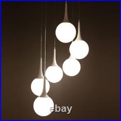 LED Glass Chandelier Living Room Ceiling Light Modern Stair Pendant Lamp 15-40cm