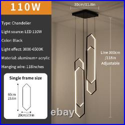 LED Pendant Light Stair Chandelier Lighting Home Lamp Office Shop Ceiling Lights