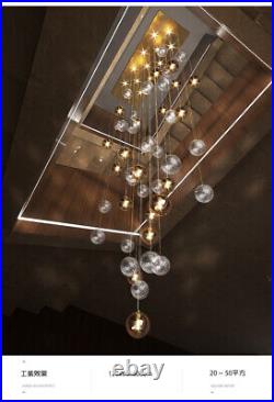 LED color glass ball Chandelier Rain Drop Pendant Lamp Stair Ceiling Light lamp
