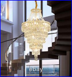Large Chandelier living room Pendant Light LED dimmable crystal Ceiling lamp