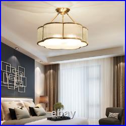 Light Luxury Copper Bedroom Lamp Modern Led ceiling Flush Mount Light Lamp