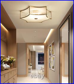 Light Luxury Copper Bedroom Lamp Modern Led ceiling Flush Mount Light Lamp