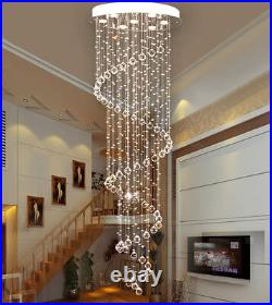 Luxury LED Crystal Spiral Pendant Lamp Ceiling Light S 08