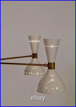 Mid Century Chandelier Ceiling Light Lamp, Italian Design