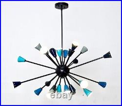 Mid Century Multicolour Sputnik Chandelier Ceiling Light Lamp 24 light