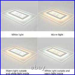 Modern Acrylic LED Ceiling Light Flush Mount Square Fixture Lamp Living Room US