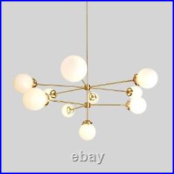 Modern Brass 10 Globe Sputnik Chandelier Light Fixture 42D Ceiling Light Lamp