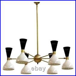 Modern Chandelier Brass Mid Century Sputnik Vintage Light Ceiling Lamp Fixture