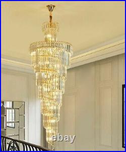 Modern Crystal Chandelier Ceiling Fixtures Luxury Flush Mount Hanging Lamp Light