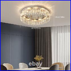 Modern Crystal Chandelier Lighting Flush Mount Light Ceiling Lamp Fixture 110v