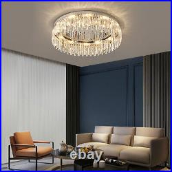 Modern Crystal Chandelier Lighting Flush Mount Light Ceiling Lamp Fixture 110v