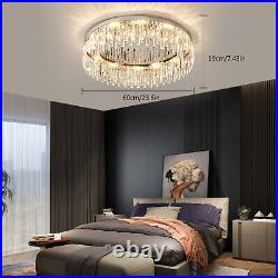 Modern Crystal Chandelier Lighting Flush Mount Light Ceiling Lamp Fixture 110v