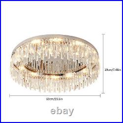 Modern Crystal Chandelier Lighting Flush Mount Light Ceiling Lamp Fixture 110v