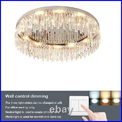 Modern Crystal Chandelier Lighting Flush Mount Light Ceiling Lamp Fixture 110v