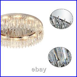 Modern Crystal Chandelier Lighting Flush Mount Light Ceiling Lamp Fixture 110v