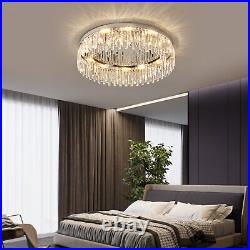 Modern Crystal Chandelier Lighting Flush Mount Light Ceiling Lamp Fixture 110v