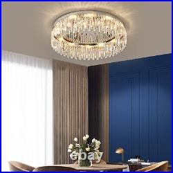 Modern Crystal Chandelier Lighting Flush Mount Light Ceiling Lamp Fixture 110v