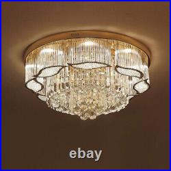 Modern Crystal LED Ceiling Light Chandelier Lamp Flush Mount Lighting Fixture